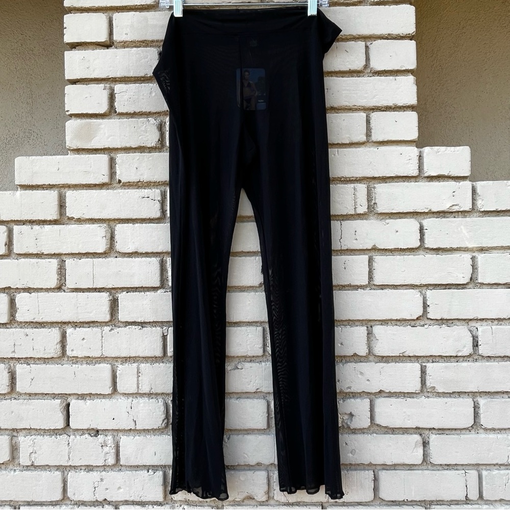 NWT Mossimo Mesh Swim Coverup Pants in Black - Size Large